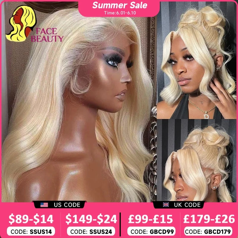 360 Lace Frontal Wig 613 Blonde 13X4 13X6 Body Wave Lace Front Wig Preplucked Brazilian Lace Front Human Hair Wigs 30 32 38 Inch