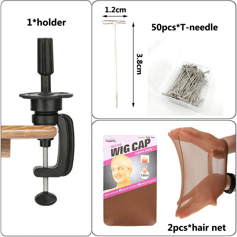 Canvas Wig Head Wig Stand 21-24Inch Mannequin Head for Hairstyling Displaying Making Wig Stand with Head Wig Supports Holder