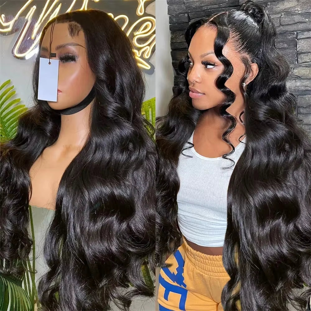 250 Density Body Wave Human Hair Wigs 13X6 HD Transparent Lace Front Wigs for Women Brazilian 13X4 360 Pre Plucked Lace Frontal