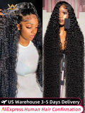 250 Density Water Deep Wave Lace Frontal Wig 13X4 13X6 360 Hd Curly Human Hair 30 40 Inch Lace Front Wigs for Women Pre Plucked